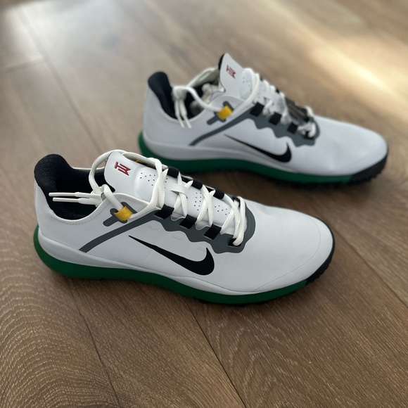 Nike TW '13 Golf Shoes - White/Black-Pine Green - Picture 8 of 12